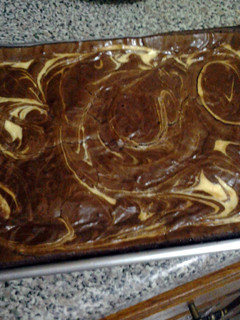 A picture of Cream cheese swirl brownies.