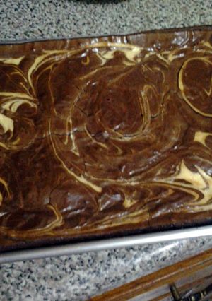 A picture of Cream cheese swirl brownies.