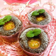 A picture of Tomato Chocolate Fudge Muffin.