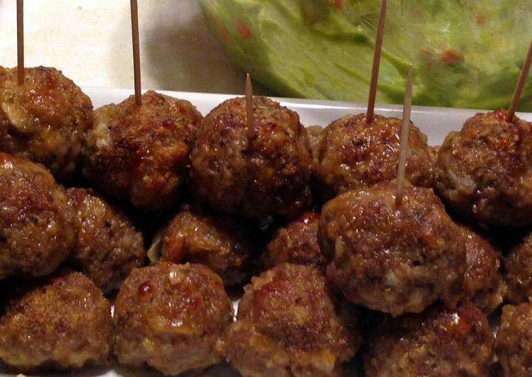 Recipe of Quick Brenda&#39;s Crispy Cheddar Meatballs