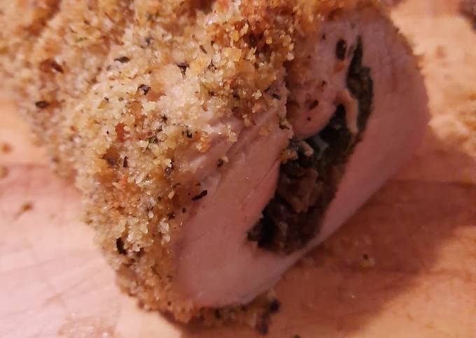 Step-by-Step Guide to Make Super Quick Homemade Stuffed pork tenderloin with Parmesan crust