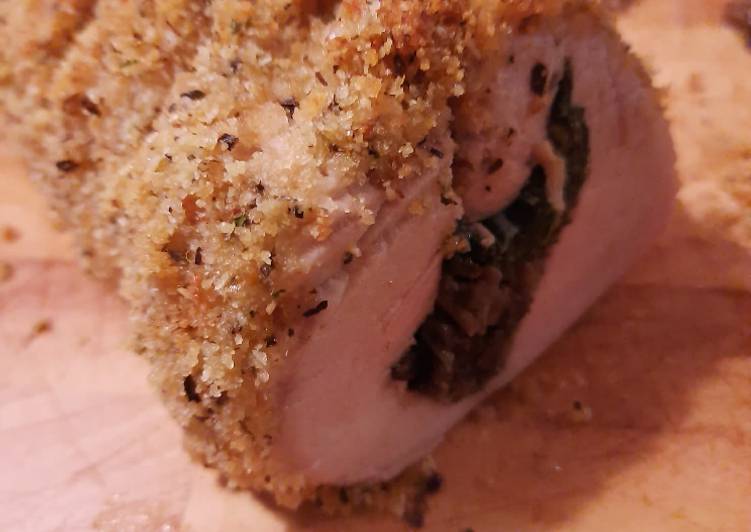 How to Prepare Quick Stuffed pork tenderloin with Parmesan crust
