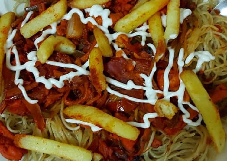 Recipe of Award-winning Tandoori chicken noodles