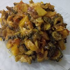 Khate meethe aloo karele A picture of Khate meethe aloo karele.