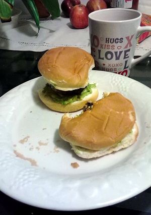 A picture of Jalapeno and Velveeta white cheese stuffed hamburgers.