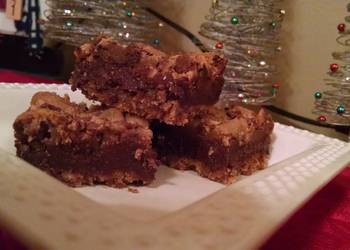 Fresh, Serving Recipe Fudgy Chocolate Chip Toffee Bars Savory Delicious