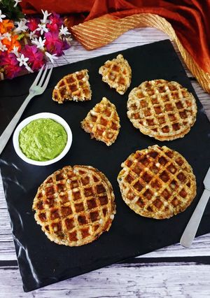 A picture of Falahari Sabudana Waffles.