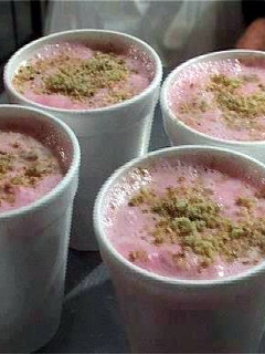 A picture of Kashmiri Tea Amazing and Tasty - Pink Tea (Qahwah).