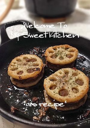 A picture of Lotus Root Millfeuille with Garlic and Anchovy.
