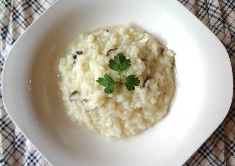 Simple Way to Make Homemade King Oyster Mushroom Risotto (Vegan Friendly)