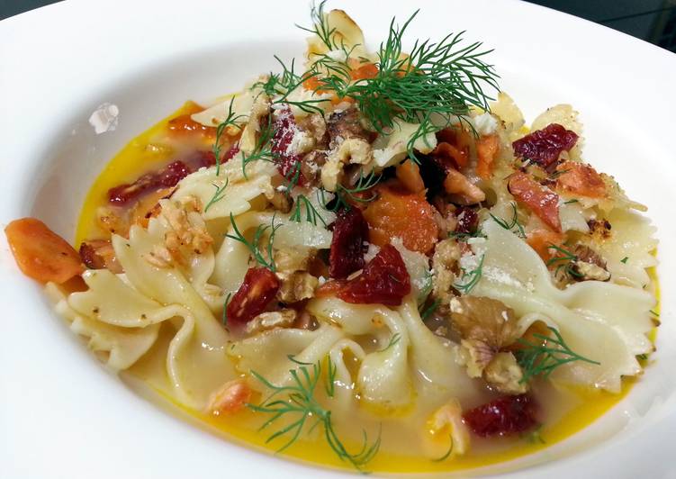 Recipe of Any-night-of-the-week Salmon And Spice Carrot With Farfalla Pasta