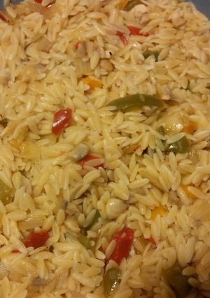 A picture of Orzo pilaf.