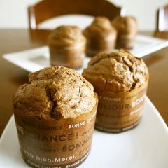 A picture of Chocolate Muffins Made with Pancake Mix.