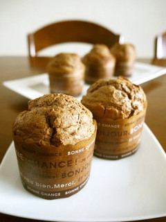 A picture of Chocolate Muffins Made with Pancake Mix.