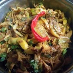 A picture of Jackfruit sabzi.