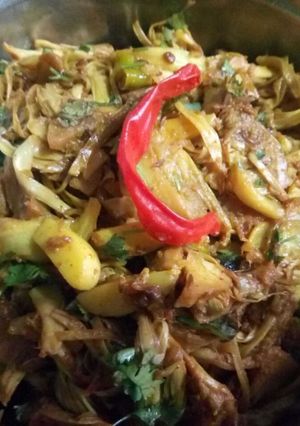 A picture of Jackfruit sabzi.