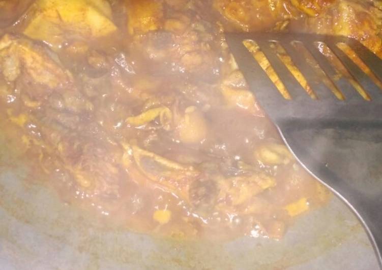 Ayam tahu tempe ungkep bumbu maluku