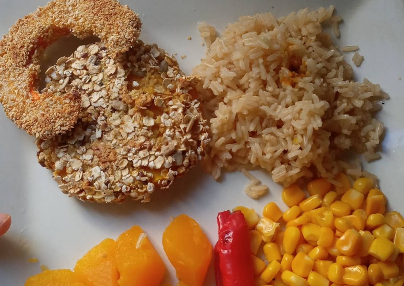Milanesas de calabaza c/avena