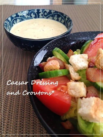 Easy Way Make Recipe Homemade Caesar Dressing &amp; Croutons that is Delicious, Delicious}