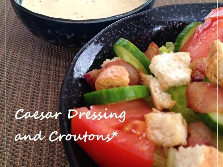 Easy Way Prepare Homemade Caesar Dressing & Croutons the Can Spoil the Tongue So Delicious