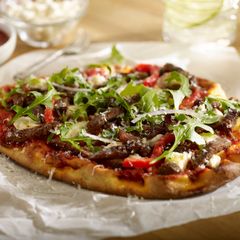 A picture of Open Faced Seared Beef Sirloin Tartine.