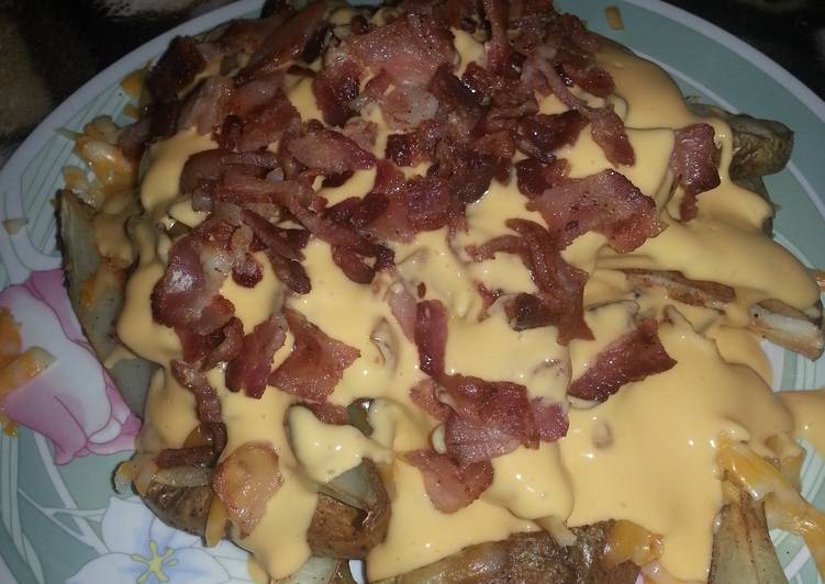 Recipe: 2020 Cheesy bacon potato wedges