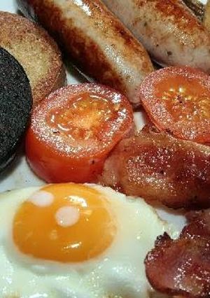 A picture of Vickys Scottish Black Pudding (Blood Sausage).