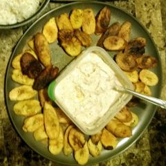 A picture of Puerto Rican fried plantains.