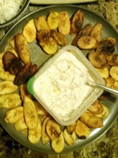 A picture of Puerto Rican fried plantains.