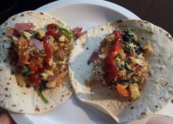 The New Way Make Recipe Veggie and Turkey Bacon Breakfast Burritos Most Delicious