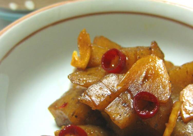 Easiest Way to Tips at dinner Burn-You-Up Garlic Konnyaku Beer Snack