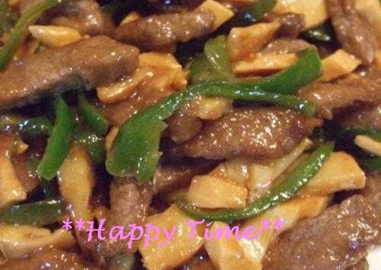 Recipe of Favorite My Kids Rave About This Chinjao Rosu (Stir Fried Beef and Peppers with Oyster Sauce)