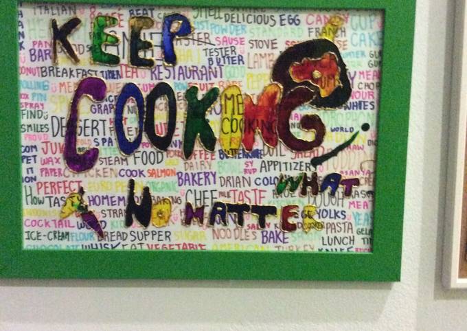 Glass Painted Cooking Picture