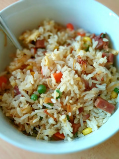 A picture of Salted egg fried rice.