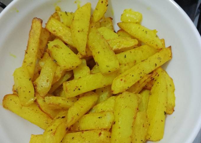 Papas fritas en freidora de aire