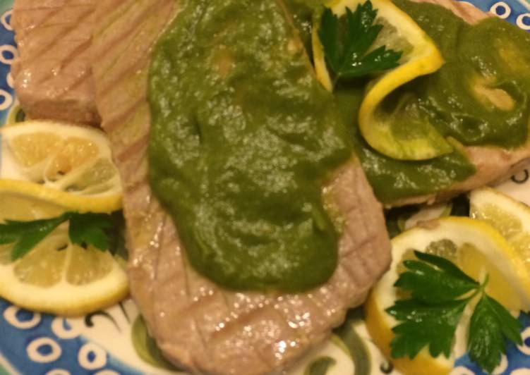 Yellowfin Ahi Tuna With Asparagus Sauce