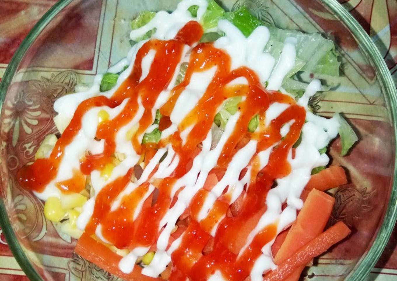 Salad sayur blansir sederhana