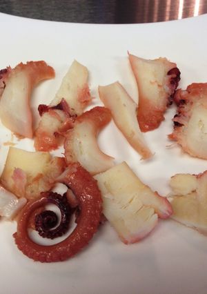 A picture of Sous-vide Octopus Legs.