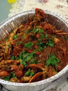 A picture of Mama Mary's Chili crabs.