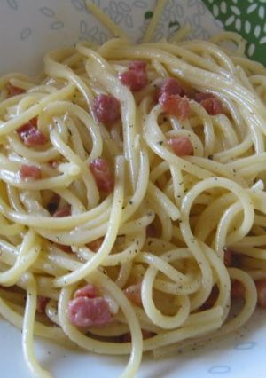 A picture of From Italy: Easy Pasta Carbonara.