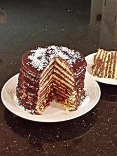 A picture of 12 Layer Vanilla Sponge Cake.