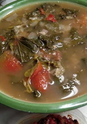 Foto resep Sayur asem glandir (daun ubi ungu)