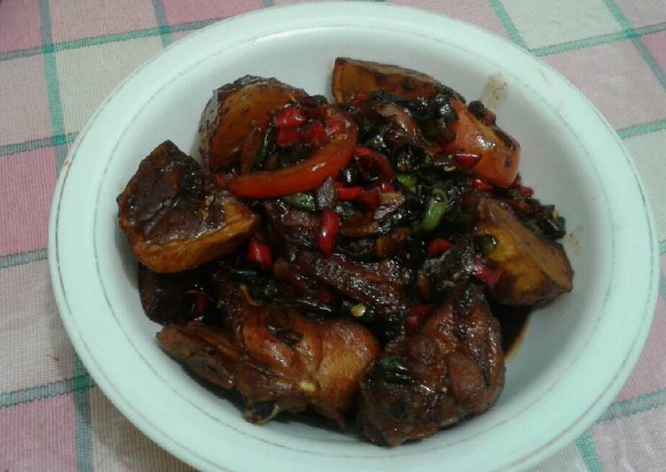 Resep Black chicken pedas manis, Lezat Sekali