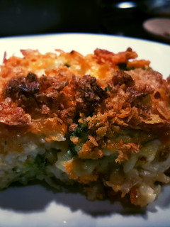 A picture of Doritos chicken and broccoli rice casserole.