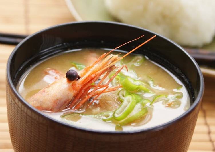 Get Healthy with Japanese Lobster Style? Ama Ebi (Sweet Shrimp) Miso Soup