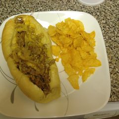 Easy Peasie Super Cheesy Cheesesteak W/Mushrooms A picture of Easy Peasie Super Cheesy Cheesesteak W/Mushrooms.