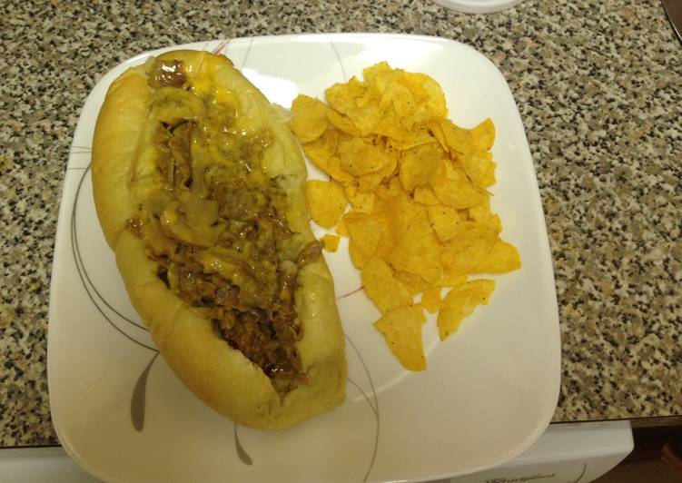 Easy Peasie Super Cheesy Cheesesteak W/Mushrooms