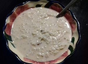 Una foto de Arroz con leche y nuez
