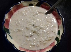 Una foto de Arroz con leche y nuez
