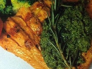 Salmon with Cilantro Pesto